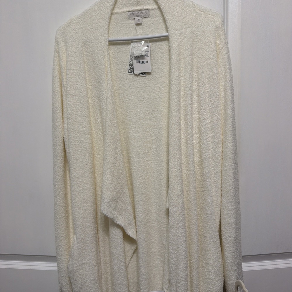 NWT Barefoot Dreams CozyChic Lite Pearl Island Wrap Cardigan L/XL